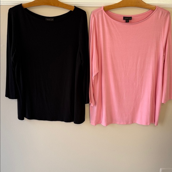 J. Jill Wearever Collection Tops - Bundle of 2 J. Jill Wearever Collection Soft Pink & Black 3/4 Sleeve Top